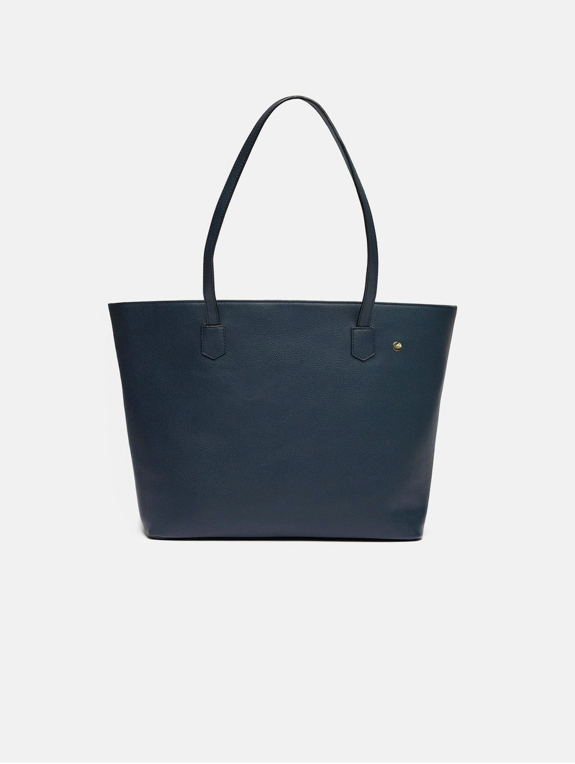 Hazel Vegan Leather Tote Bag Shoulder Bag | Navy