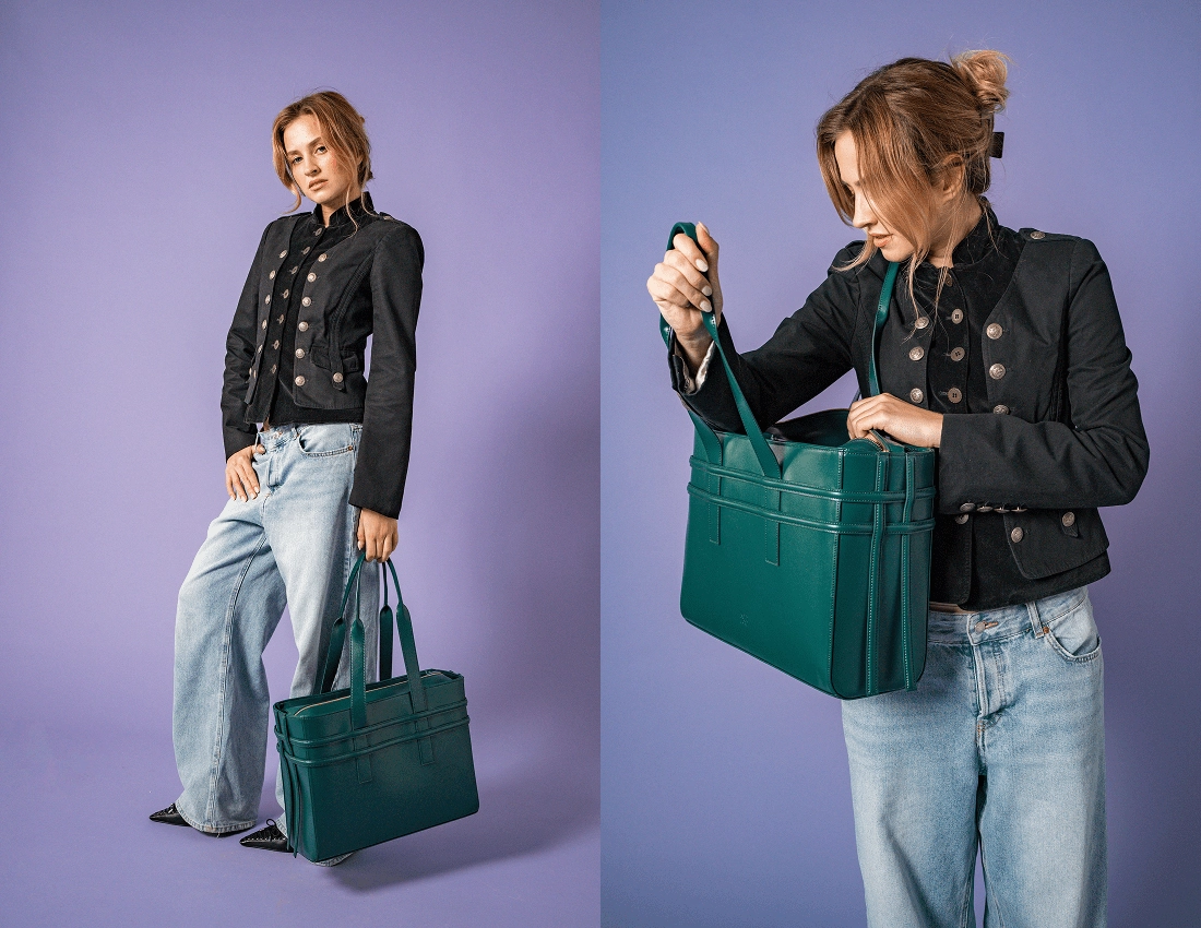 Hedy Vegan Italian Grape Leather Carry All Tote | Botanical
