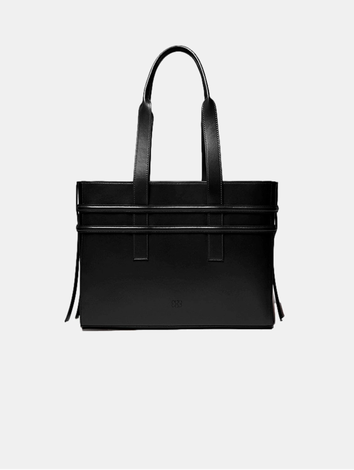 Hedy Vegan Italian Grape Leather Carry All Tote | Onyx