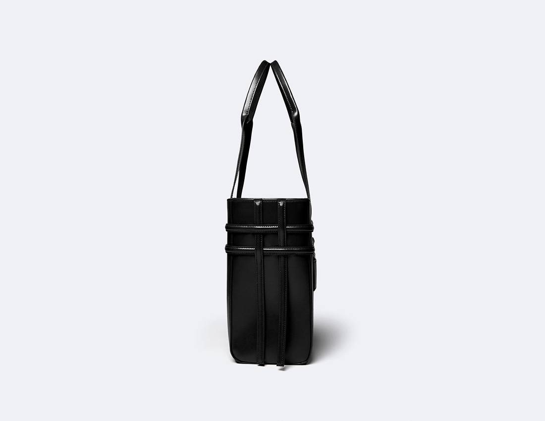 Hedy Vegan Italian Grape Leather Carry All Tote | Onyx