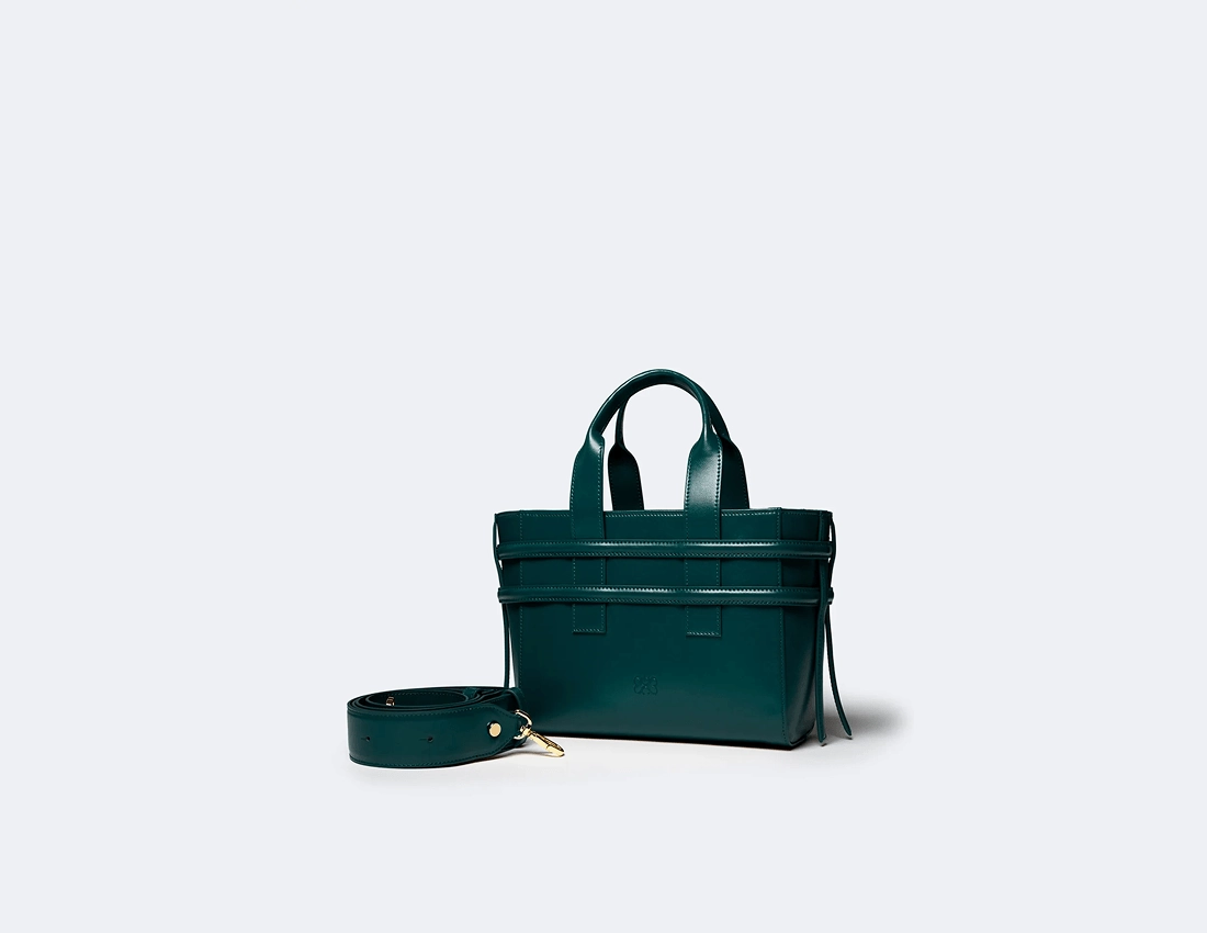 Hedy Vegan Italian Grape Leather Mini Tote | Botanical