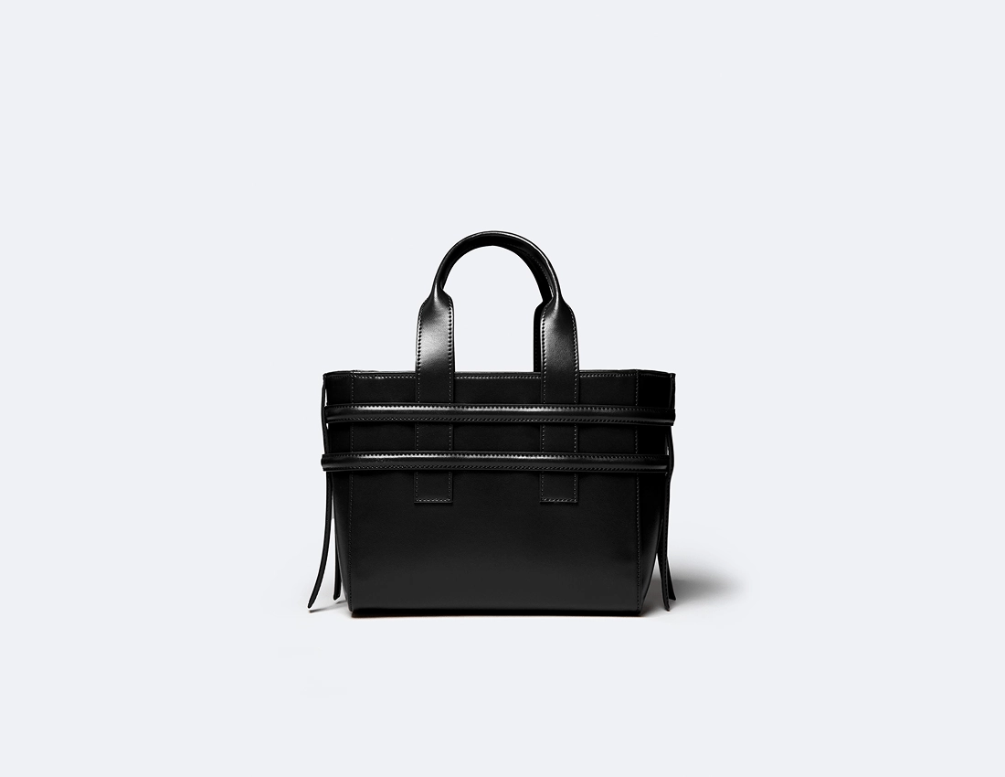 Hedy Vegan Italian Grape Leather Mini Tote | Onyx