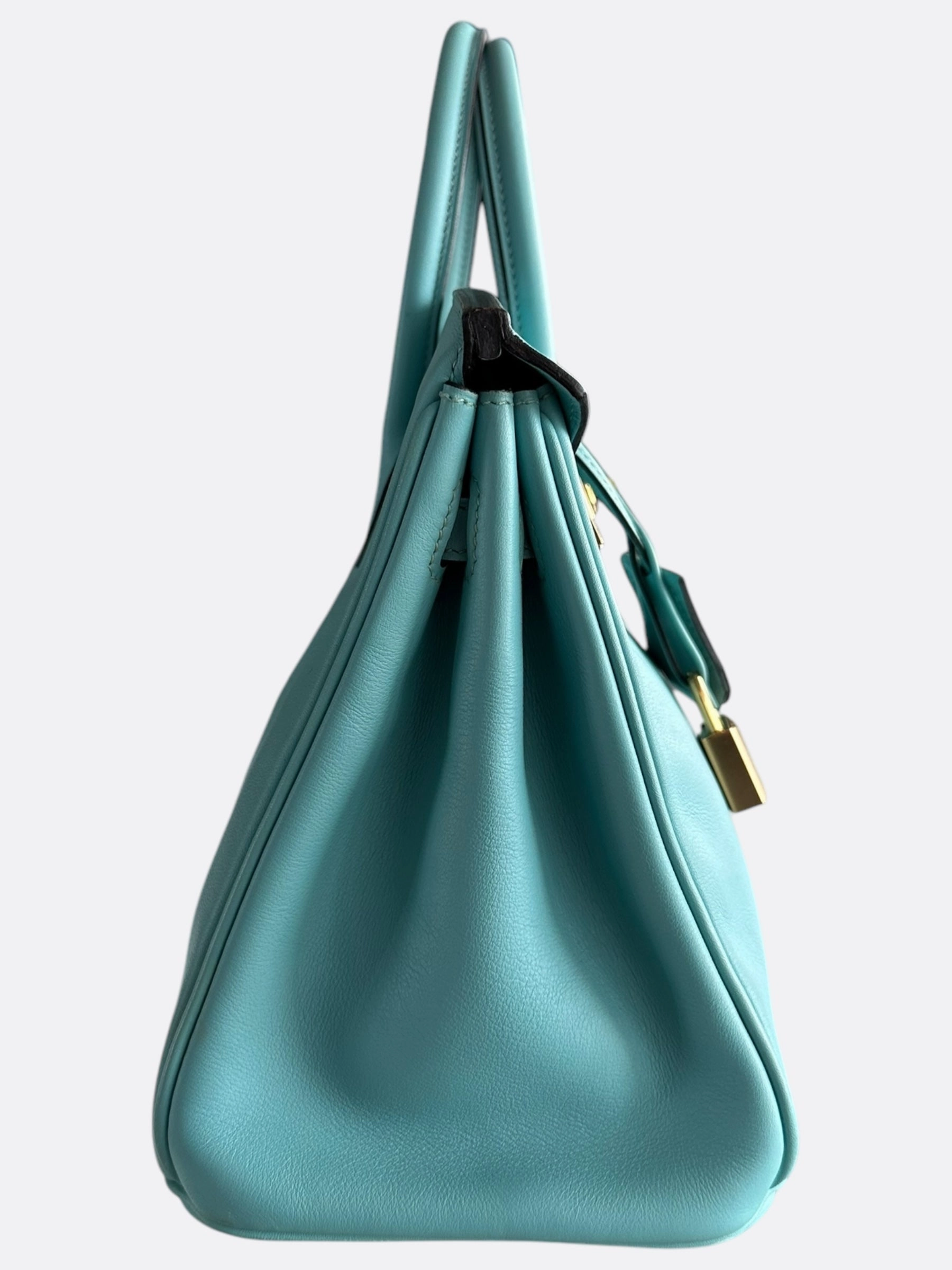 Hermes Blue Atoll Swift Gold Hardware Togo Birkin 25