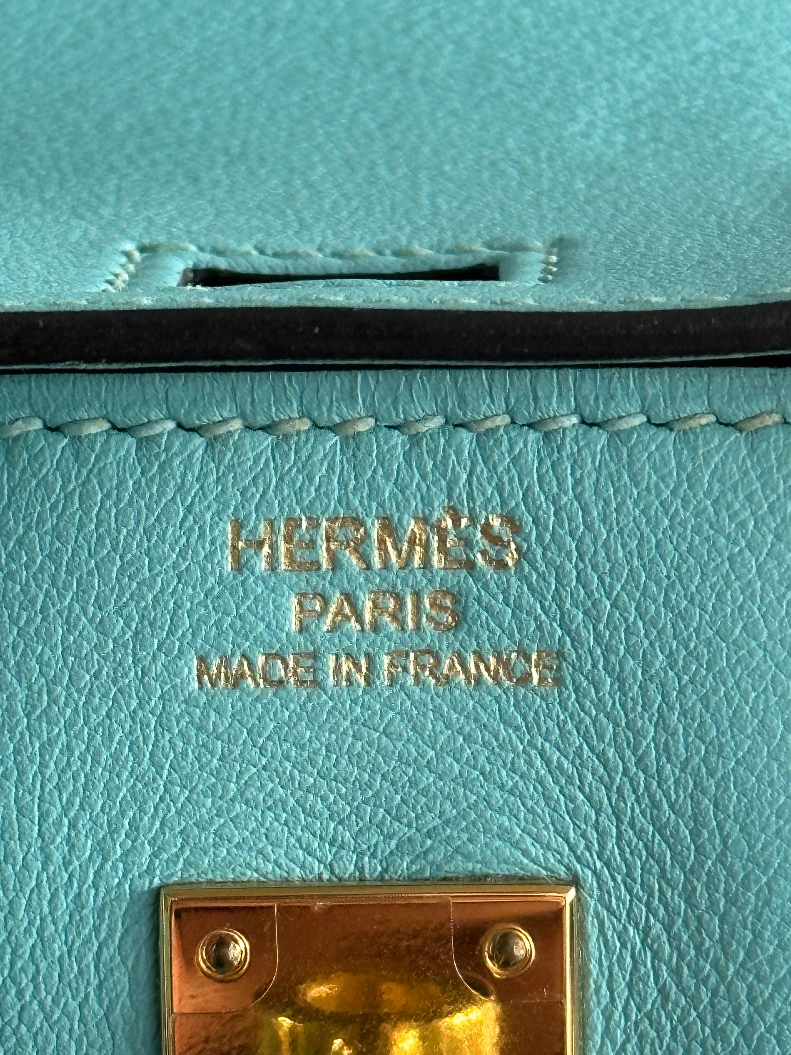 Hermes Blue Atoll Swift Gold Hardware Togo Birkin 25