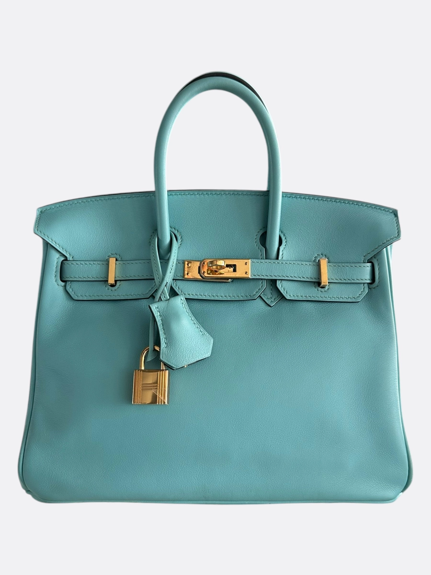 Hermes Blue Atoll Swift Gold Hardware Togo Birkin 25