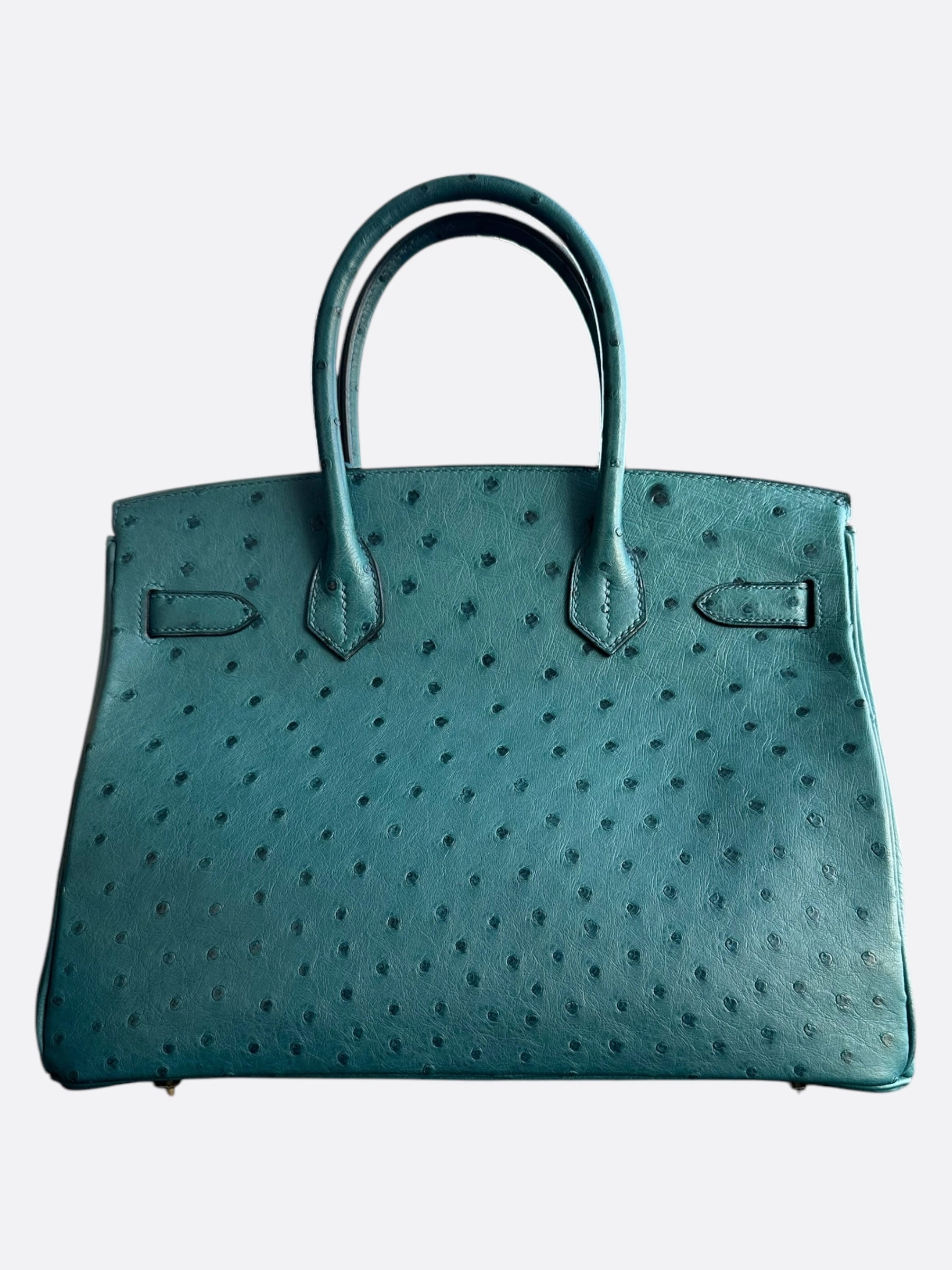 Hermes Blue Ostrich Birkin 30