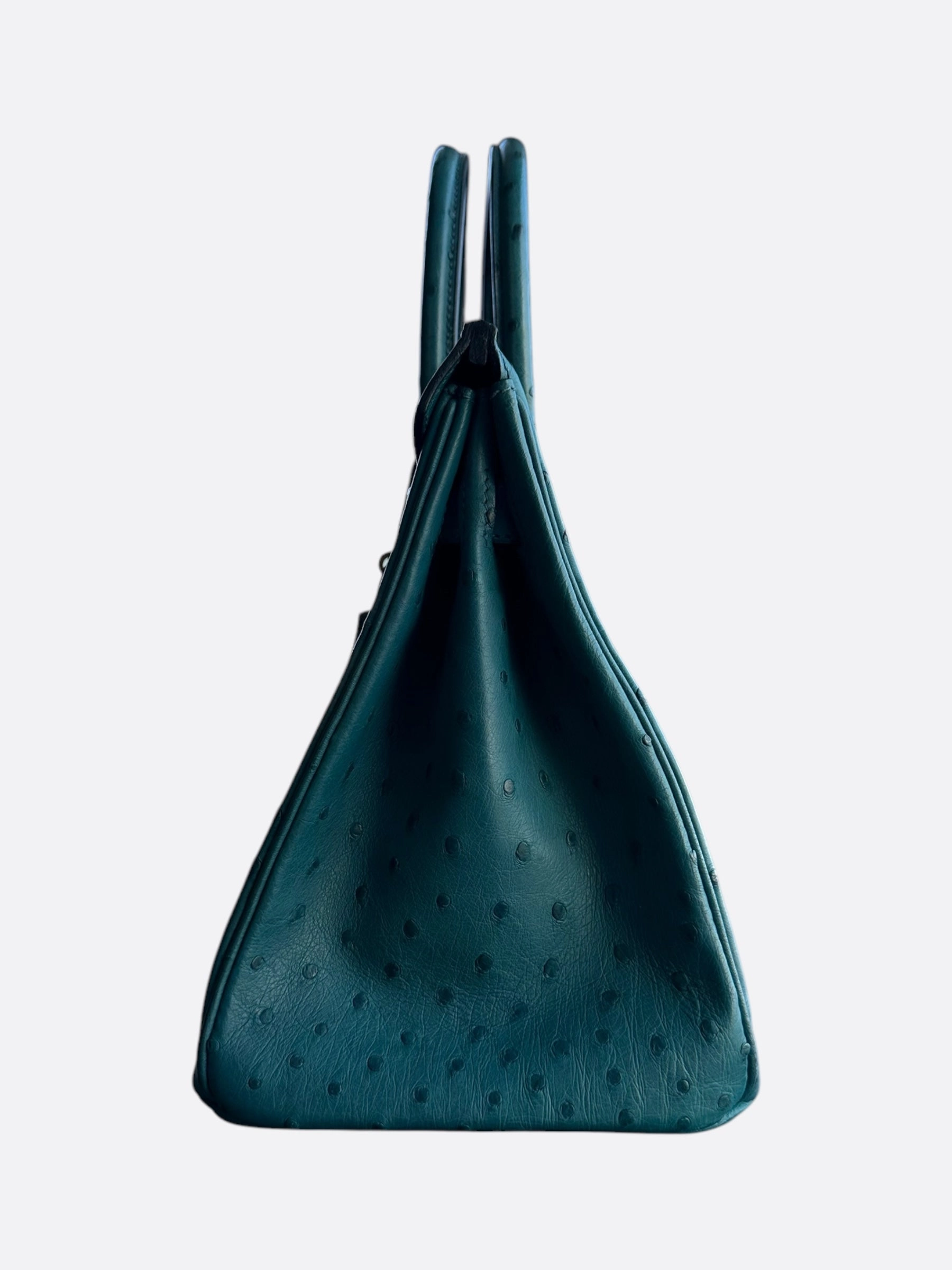 Hermes Blue Ostrich Birkin 30