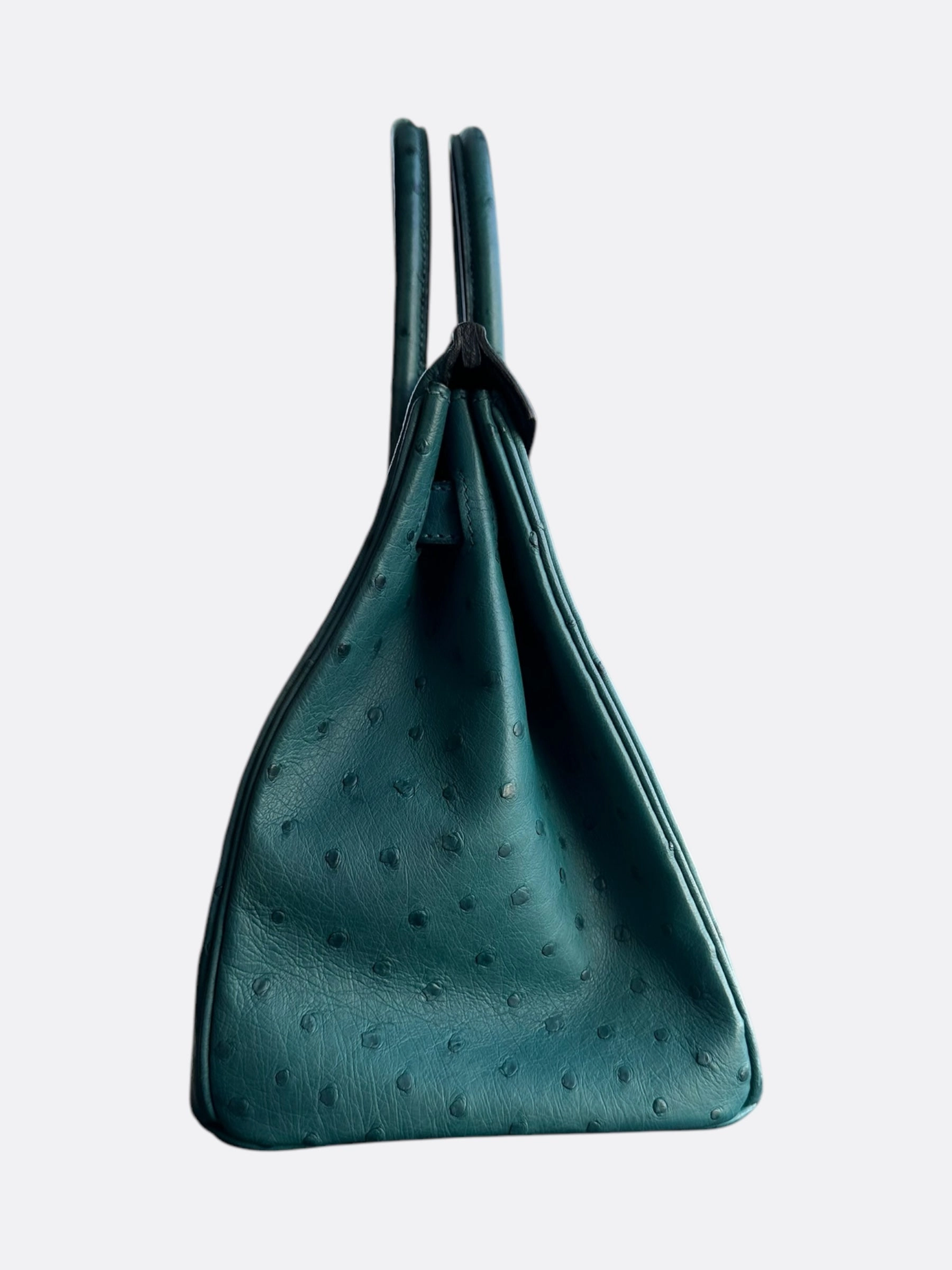 Hermes Blue Ostrich Birkin 30