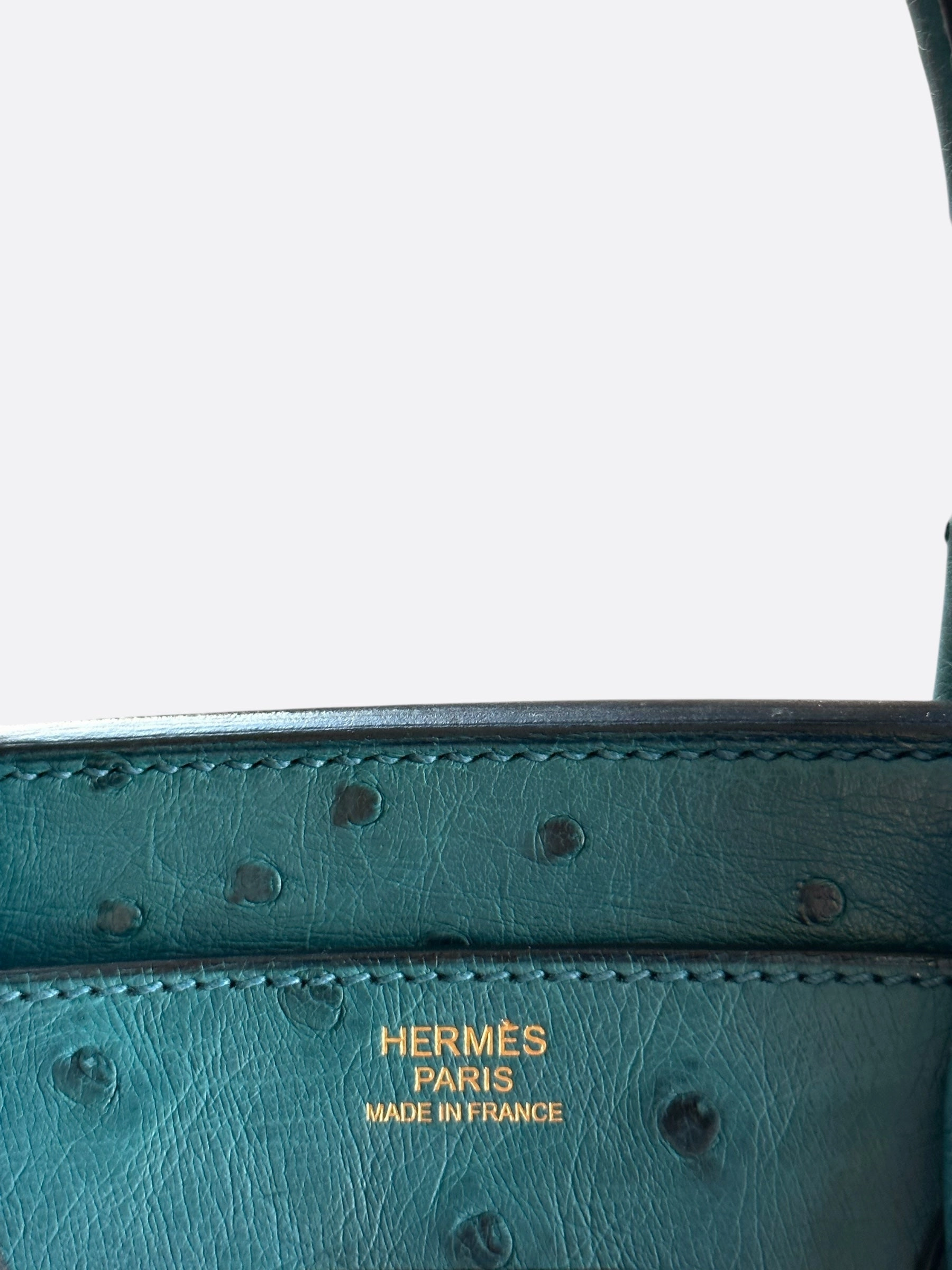 Hermes Blue Ostrich Birkin 30