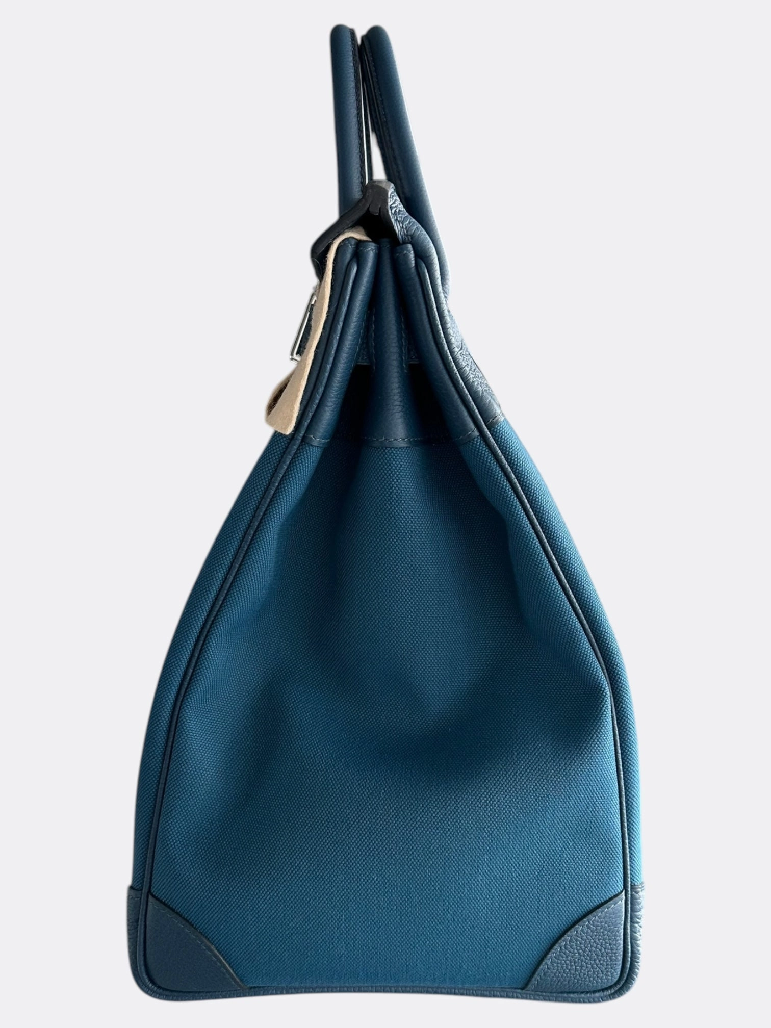 Hermes Blue Thalassa Blue Canvas & Togo Hac Birkin 40