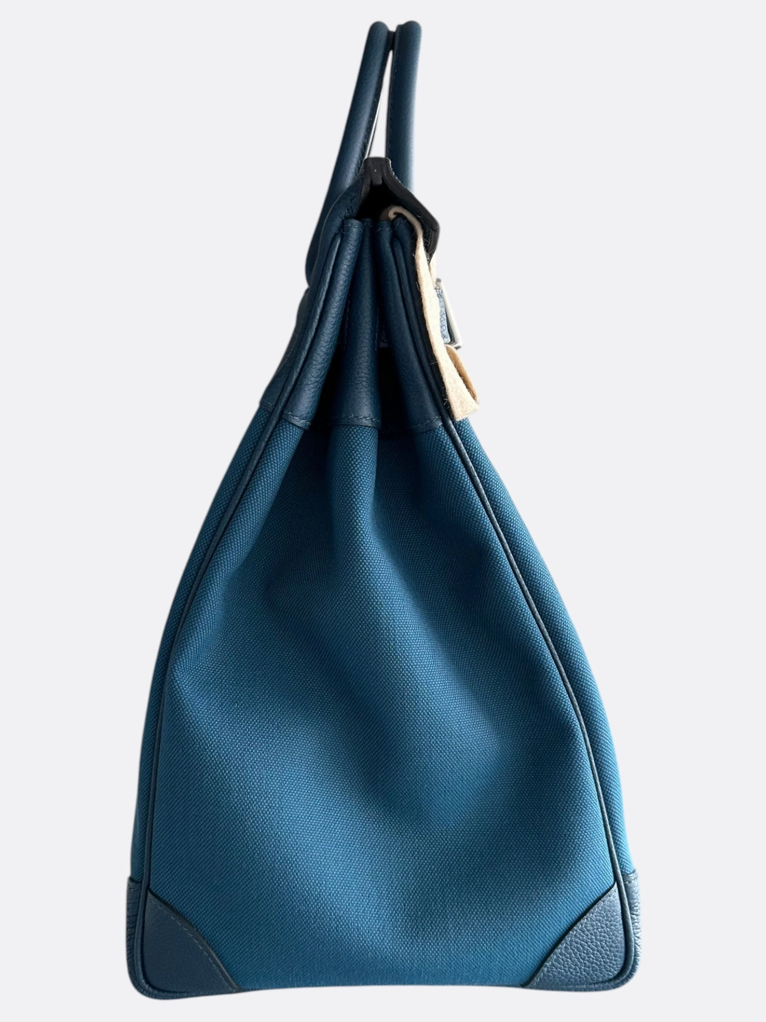 Hermes Blue Thalassa Blue Canvas & Togo Hac Birkin 40