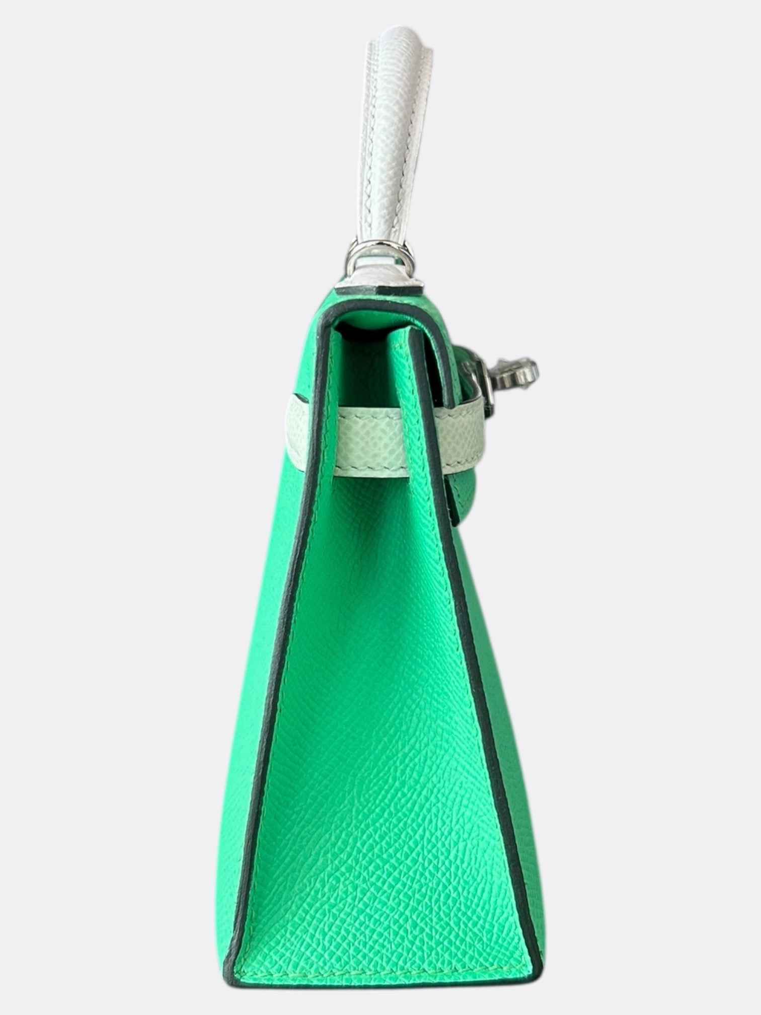 Hermes Green & White Epsom Mini Kelly 20
