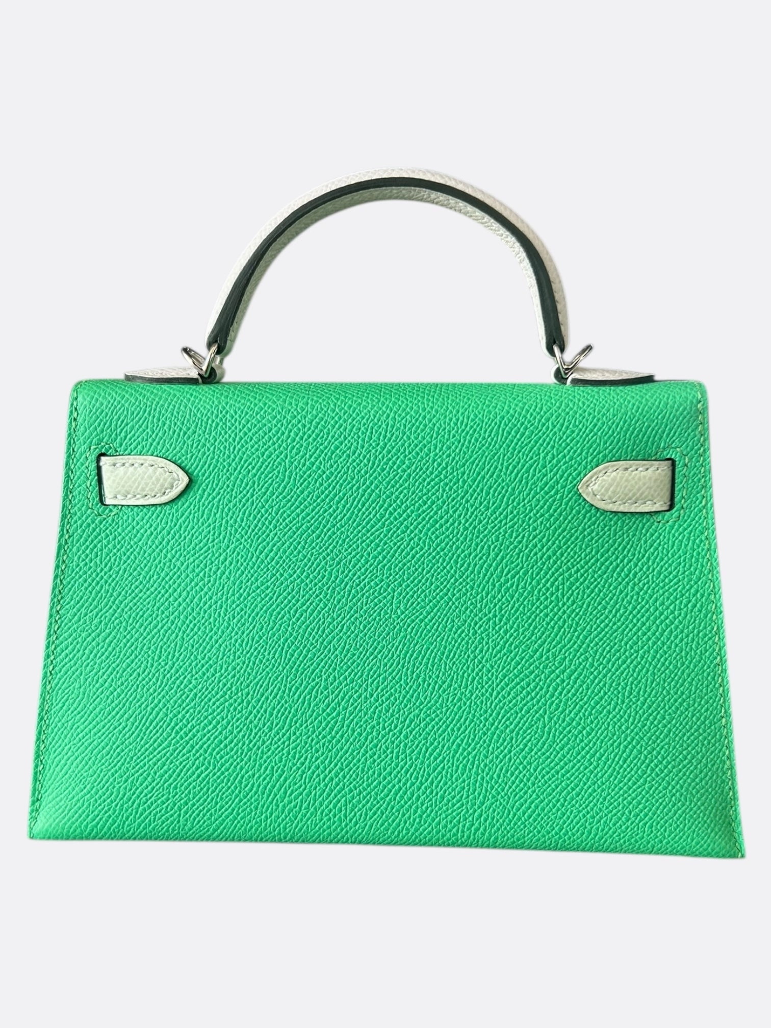 Hermes Green & White Epsom Mini Kelly 20