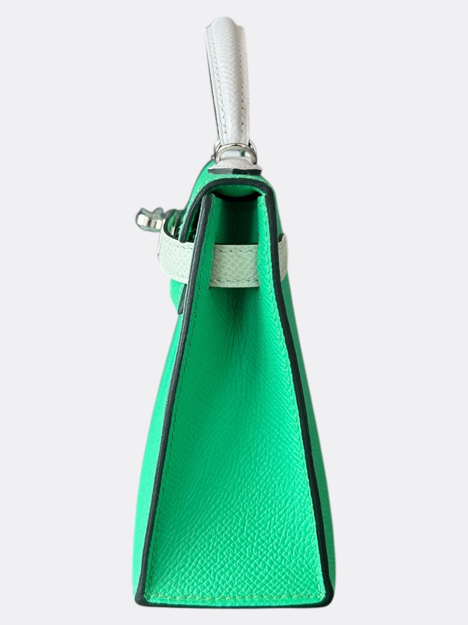 Hermes Green & White Epsom Mini Kelly 20
