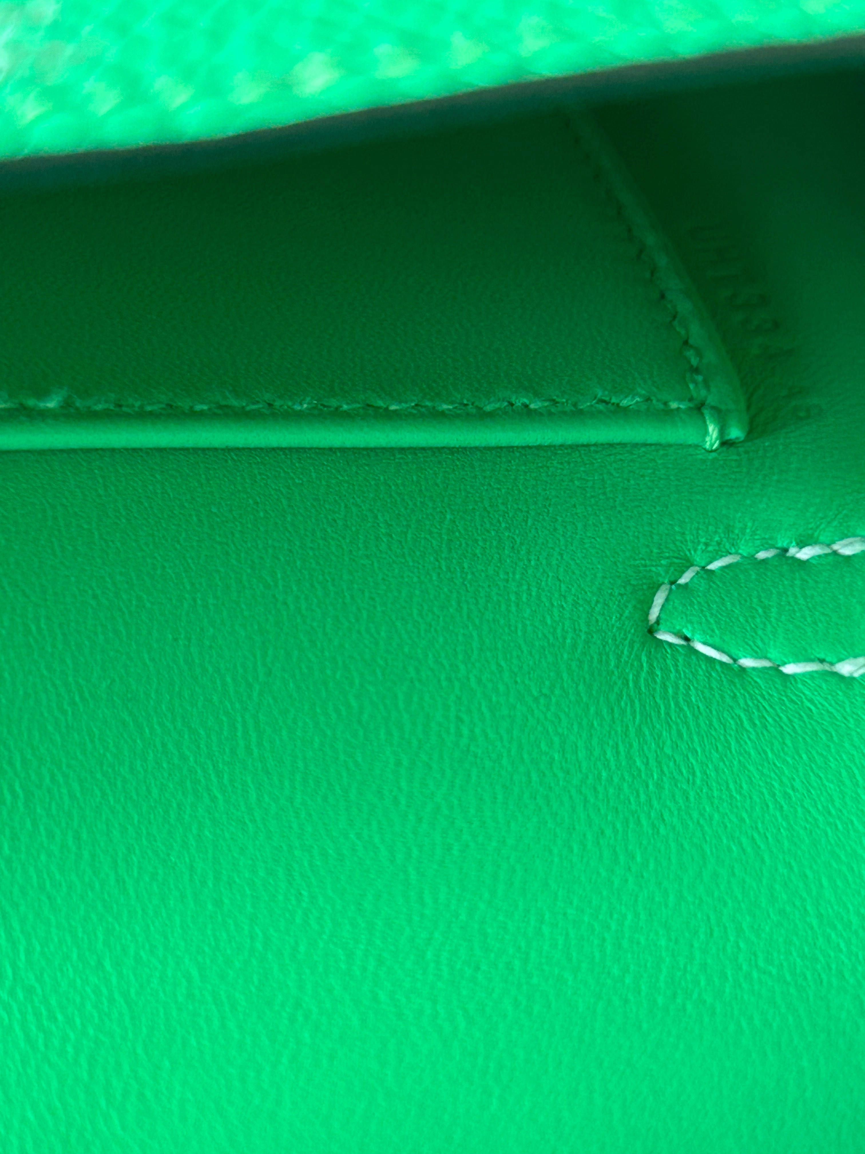 Hermes Green & White Epsom Mini Kelly 20
