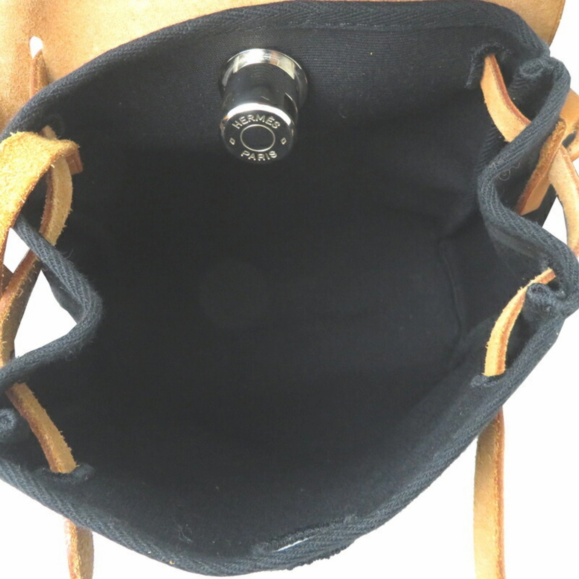 Hermes Her Bag  Toile Officier Leather Shoulder Bag (Pre-Owned)