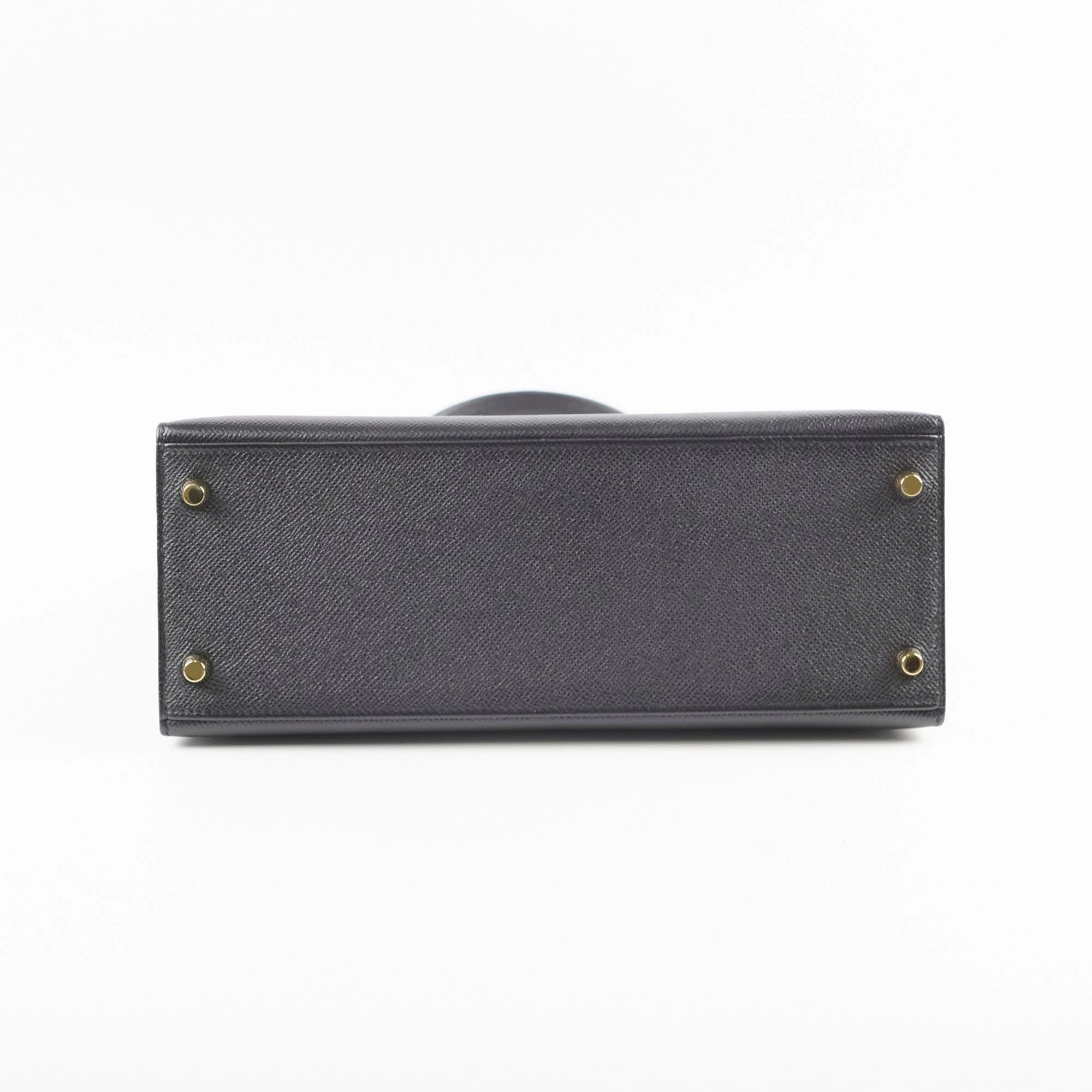 Hermes Kelly 28 Epsom Noir X Stamp 2016