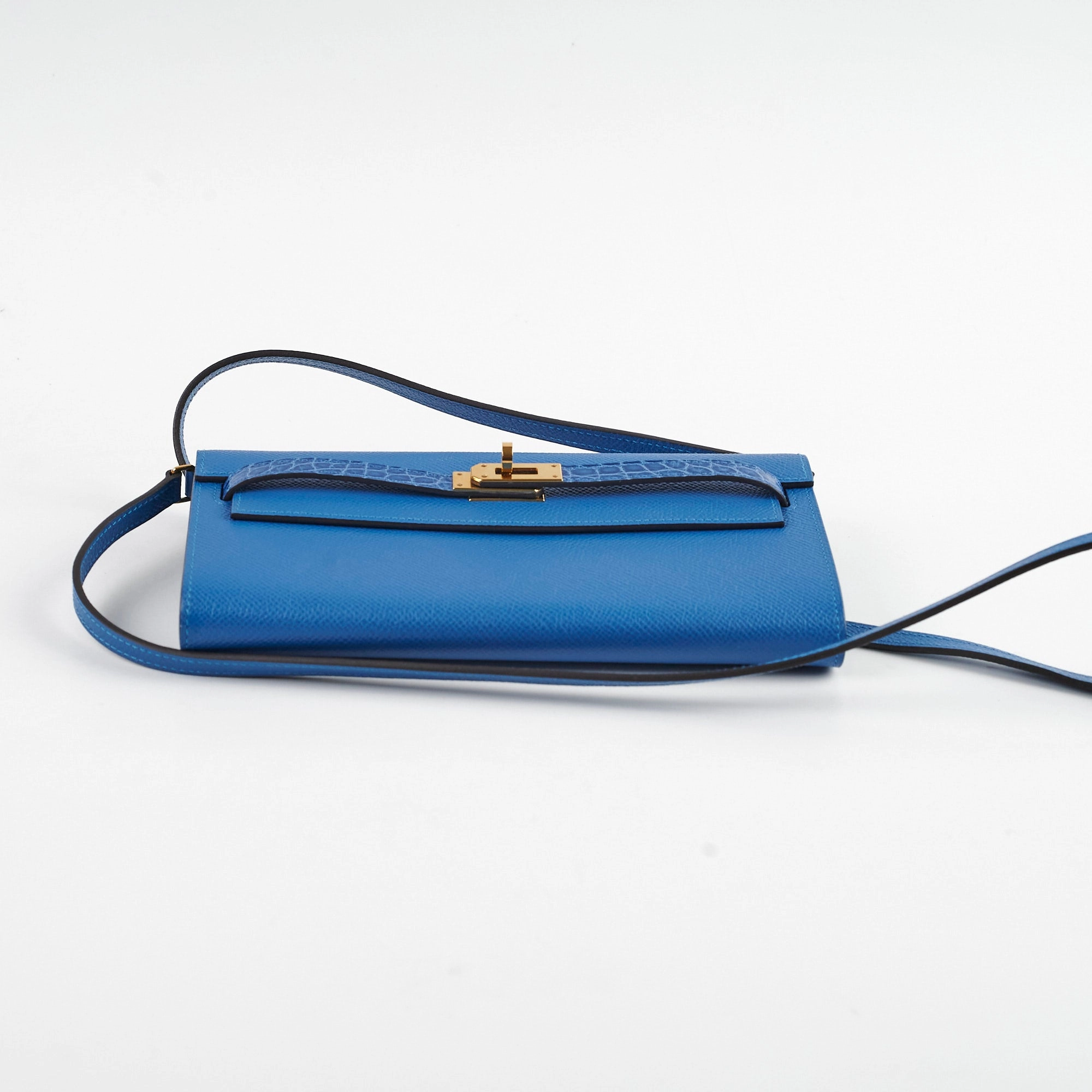 Hermes Kelly To Go Epsom/Alligator Mykonos/Bleu Zellige 2021