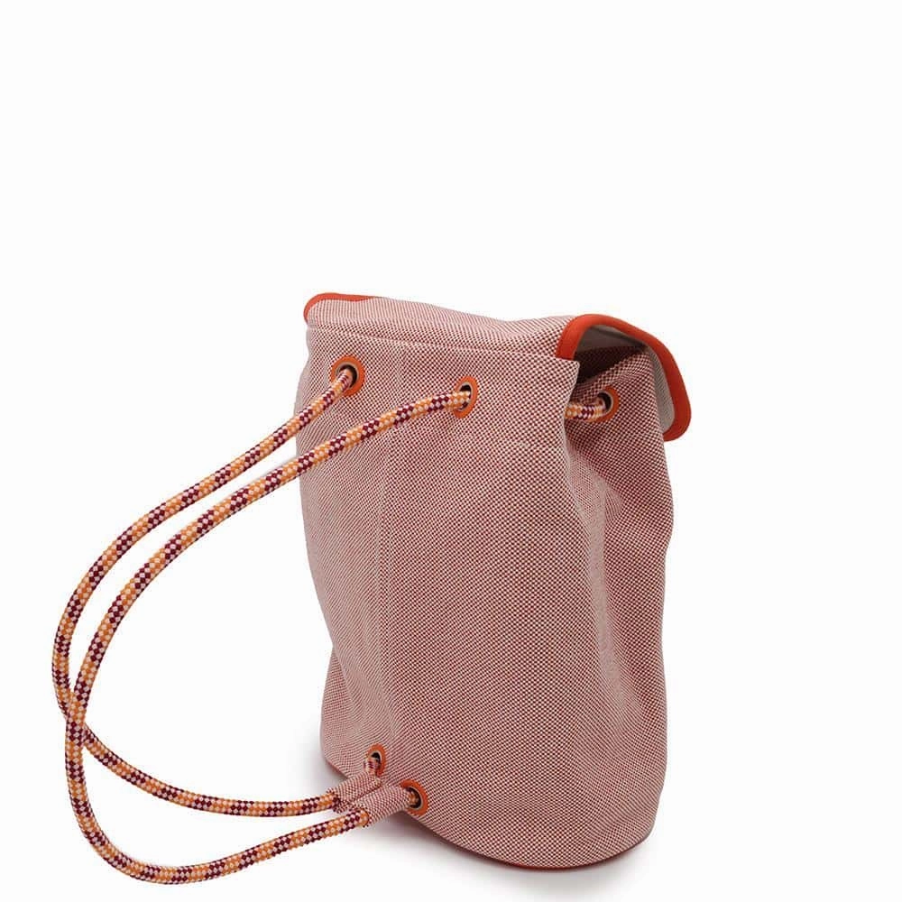 HERMES LES CABANES Backpack Orange / Framboise Cotton