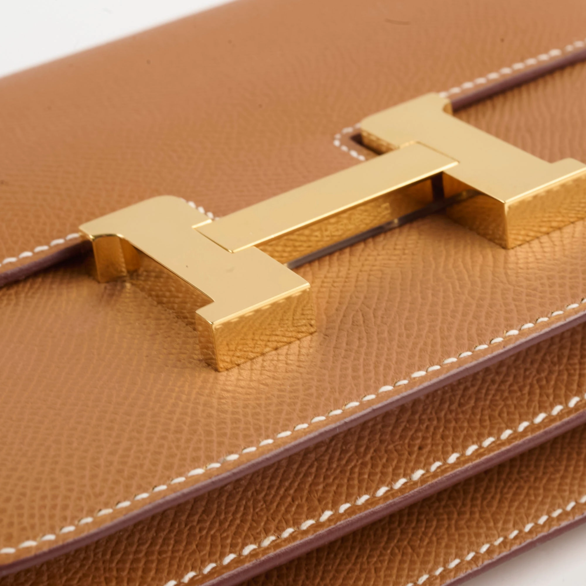 Hermes Mini Constance 18 Gold Epsom B Stamp