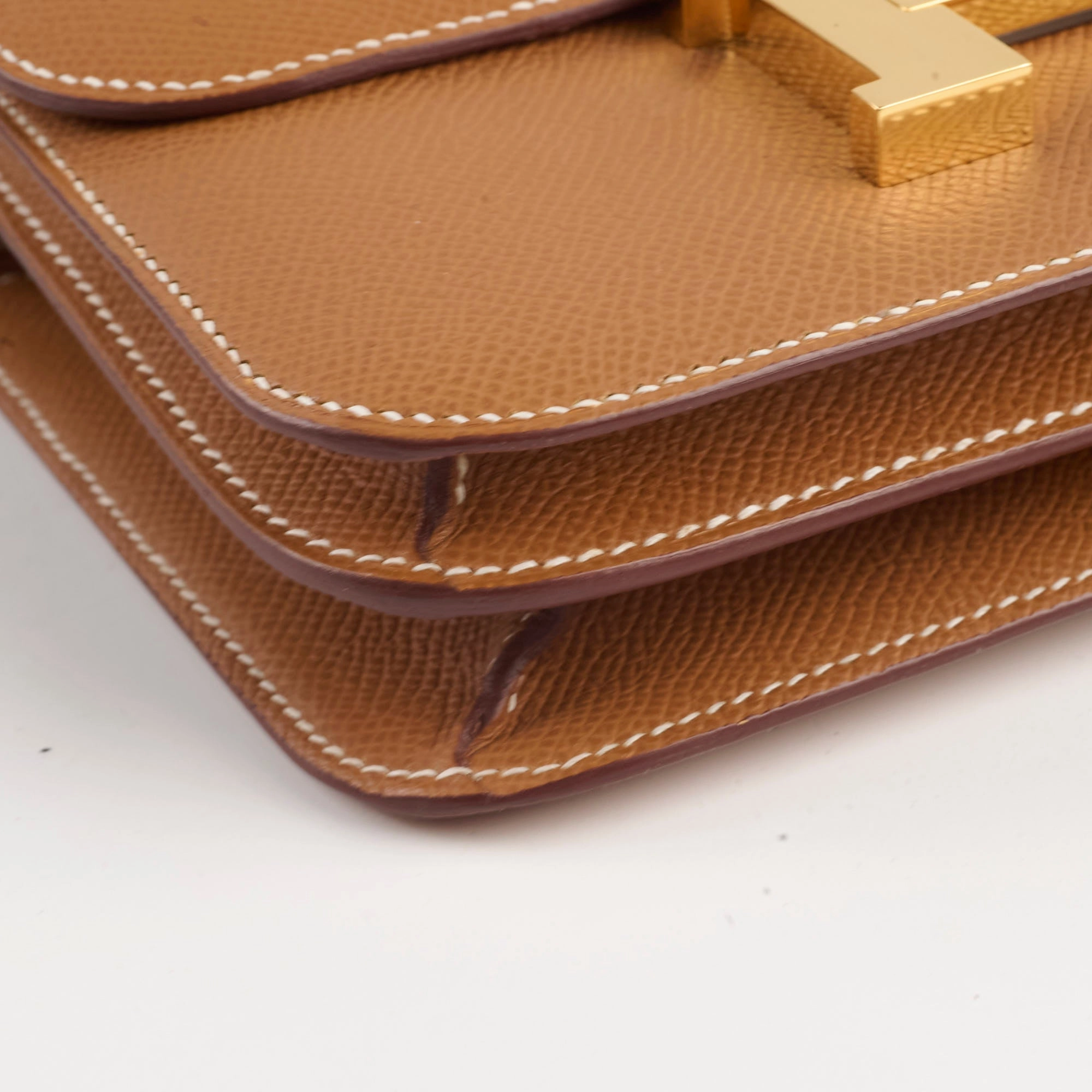 Hermes Mini Constance 18 Gold Epsom B Stamp
