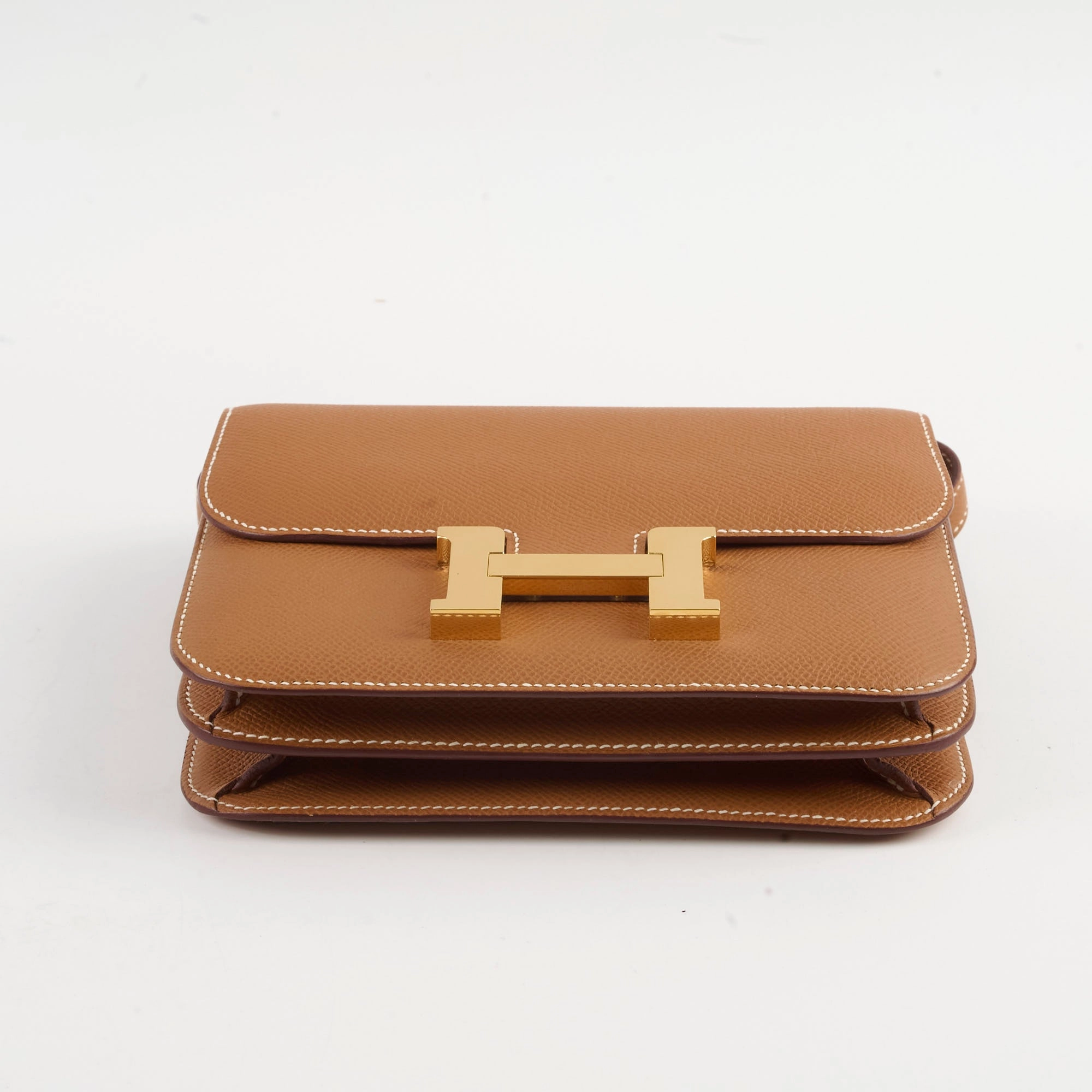 Hermes Mini Constance 18 Gold Epsom B Stamp