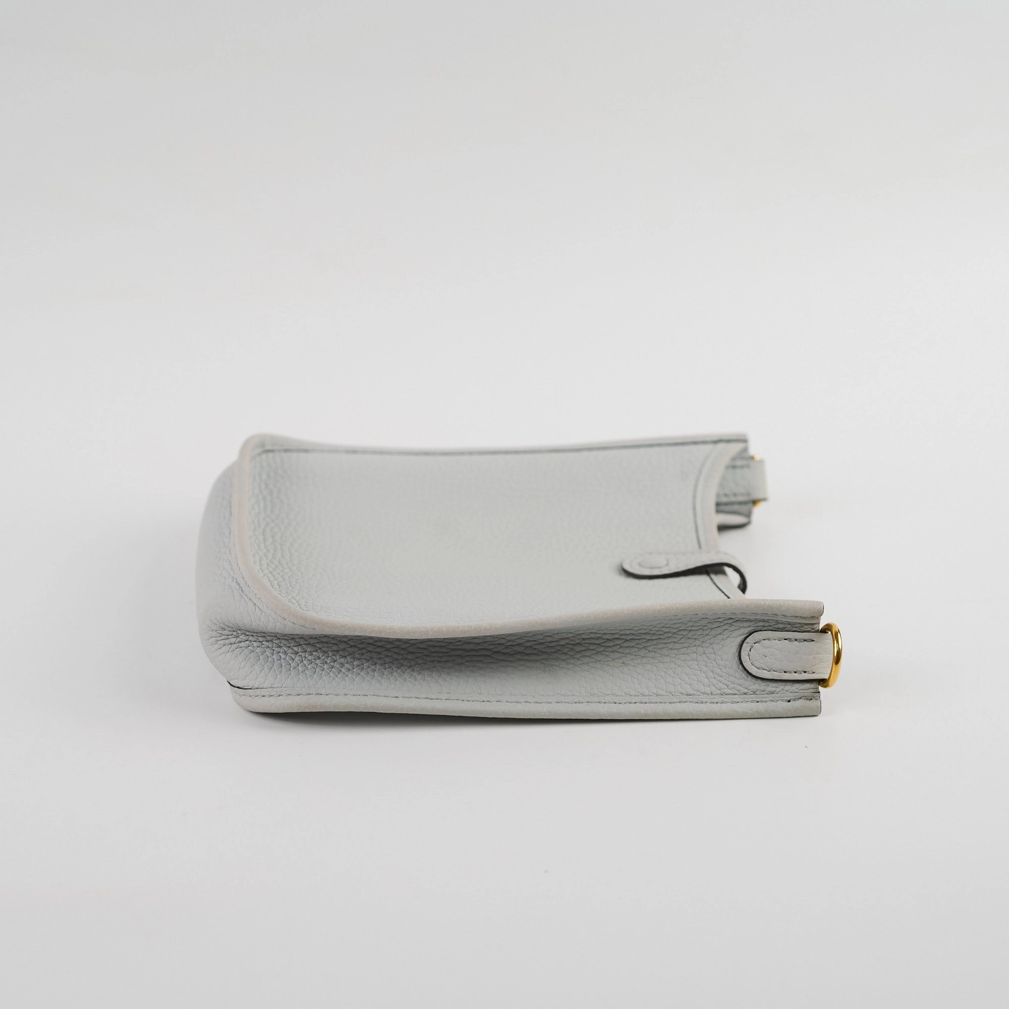 Hermes Mini Evelyn Bleu Pale/Gris Etain Clemence B Stamp 2023