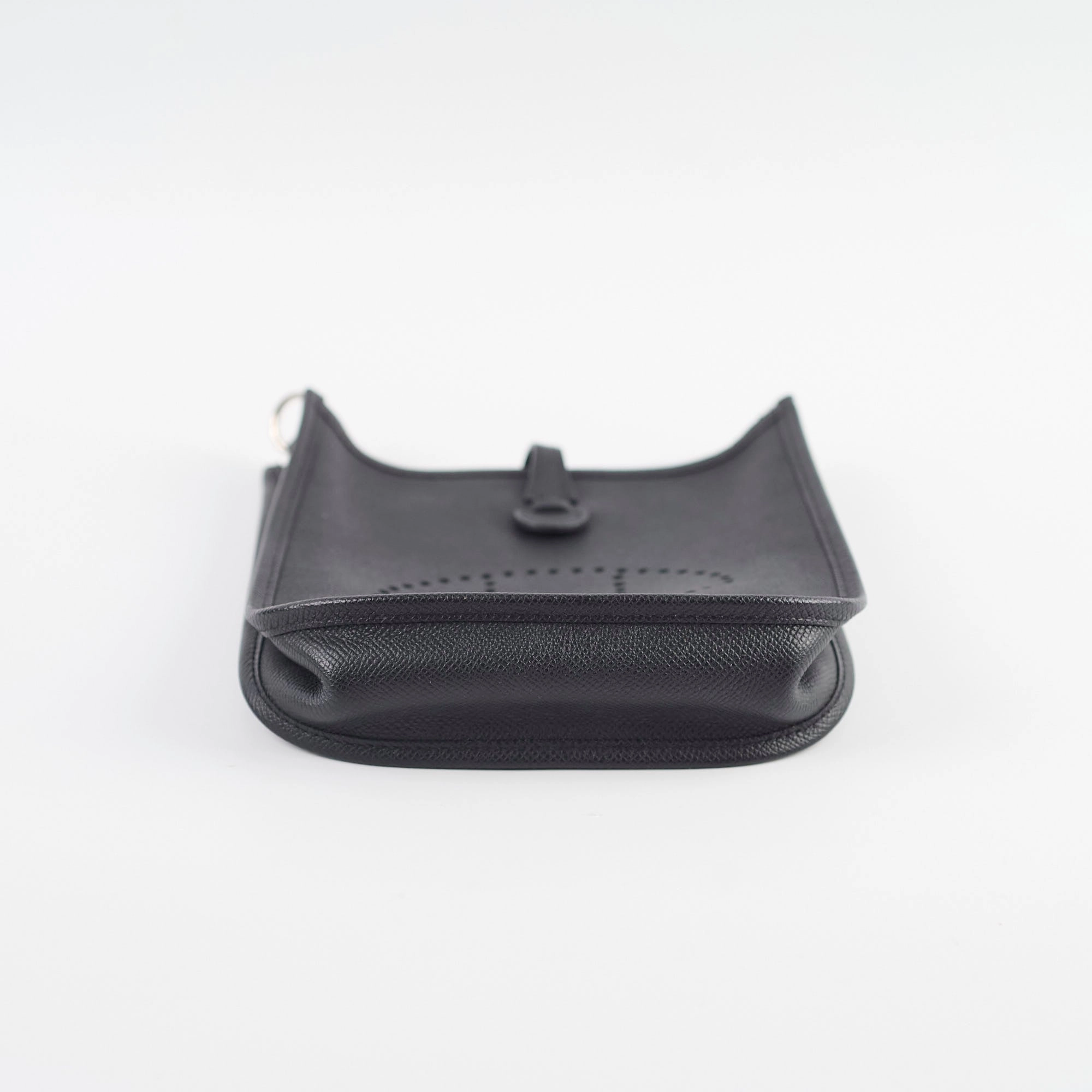 Hermes Mini Evelyn Epsom Black Stamp X