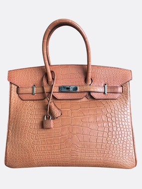 Hermes Orange Crocodile Birkin 35