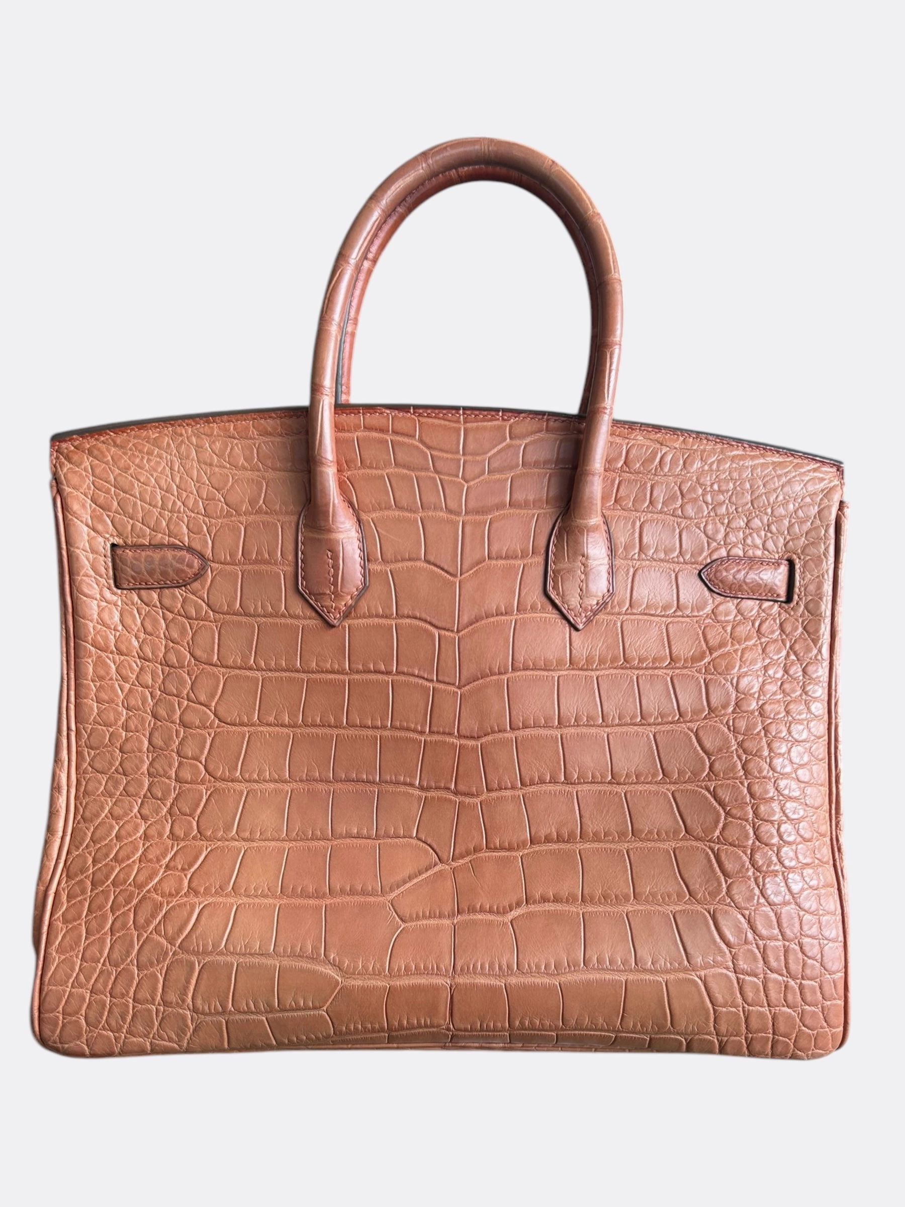 Hermes Orange Crocodile Birkin 35