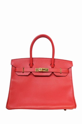Herms 2013 Red Epsom Leather Birkin 30