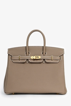 Herms 2023 Etoupe Togo Leather Birkin 25