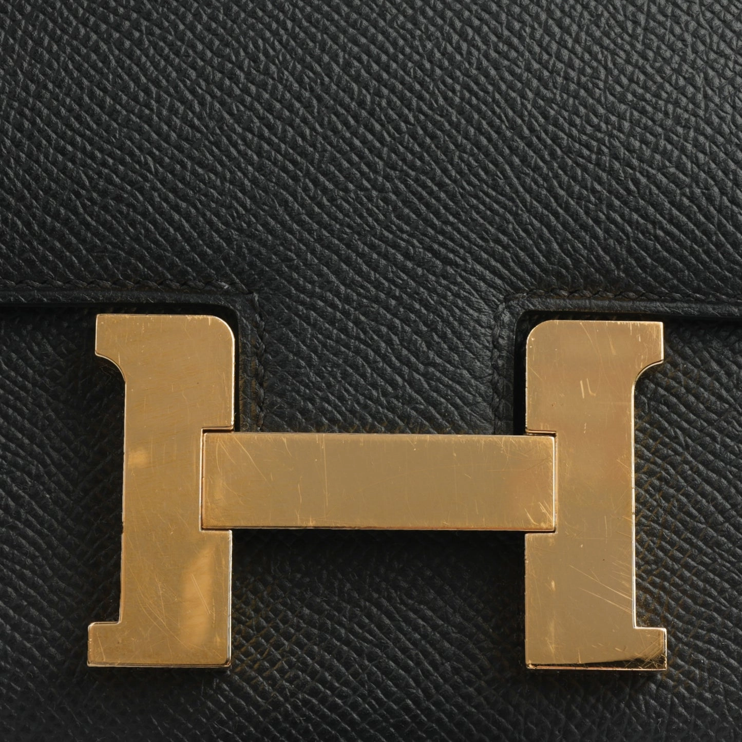 Herms Constance 18 - Noir Epsom Gold