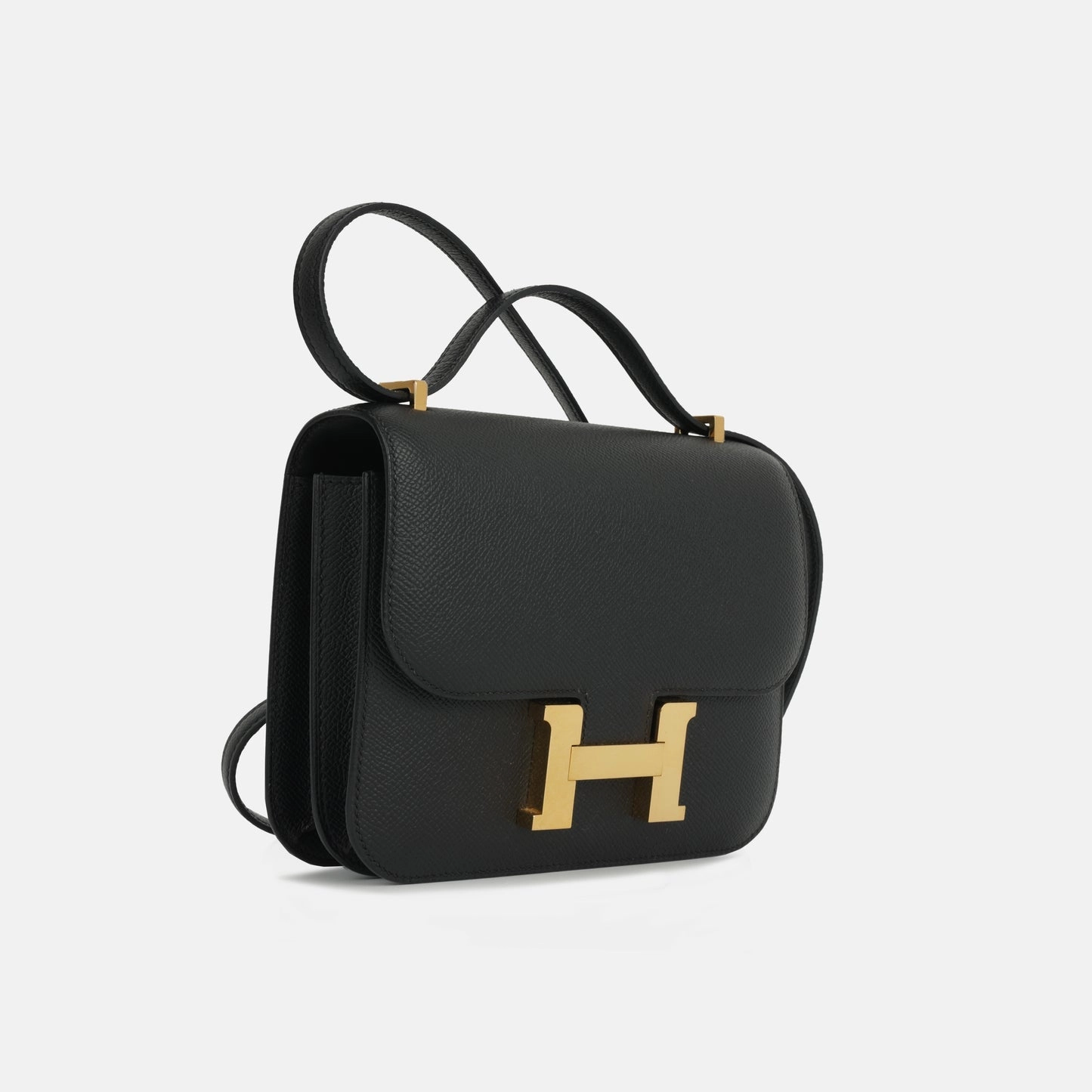 Herms Constance 18 - Noir Epsom Gold