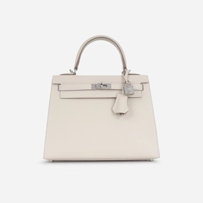 Herms Kelly 25 Craie Epsom PHW (NWT)