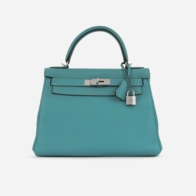 Herms Kelly 28 - Bleu De Galice