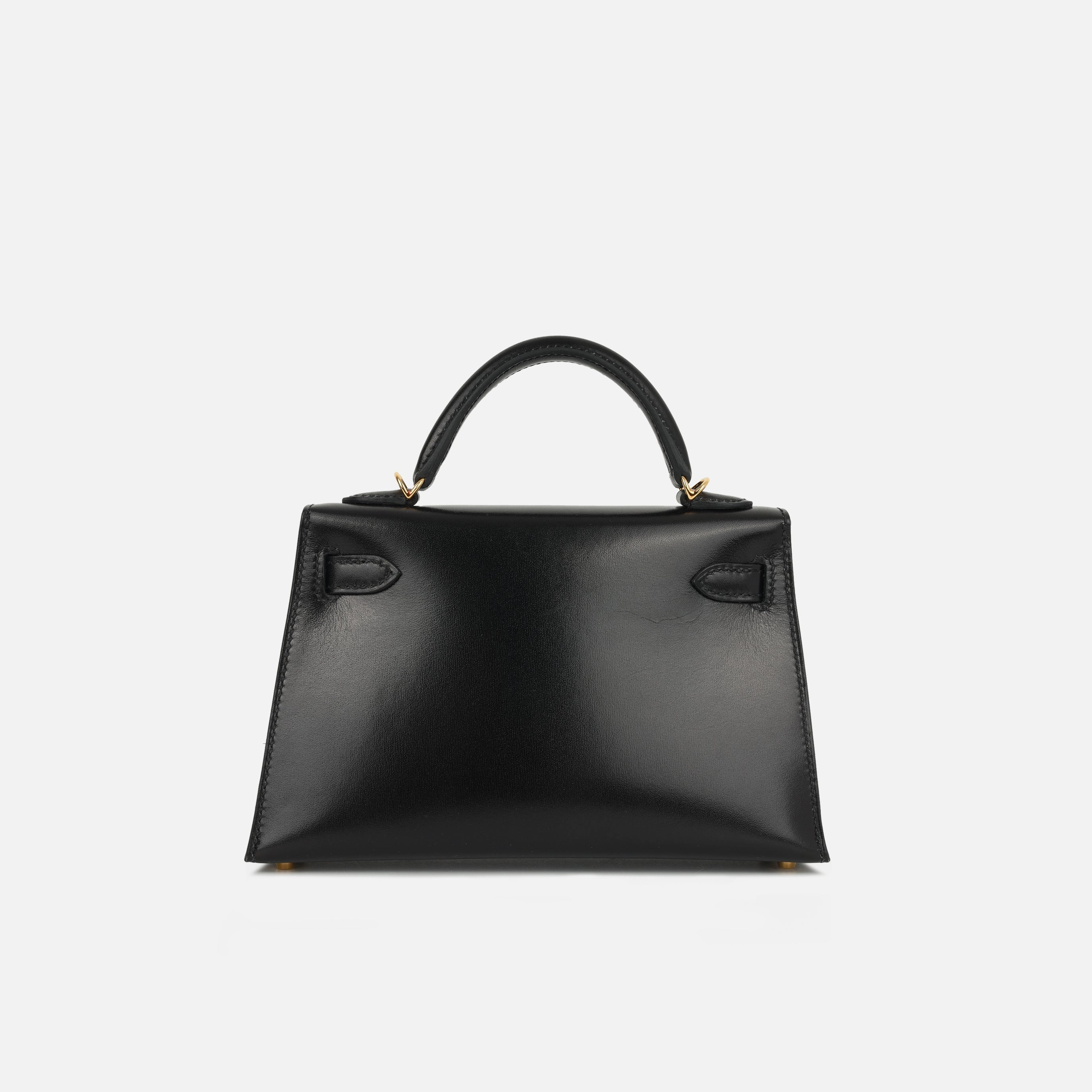 Herms Mini Kelly - Black Box Calf
