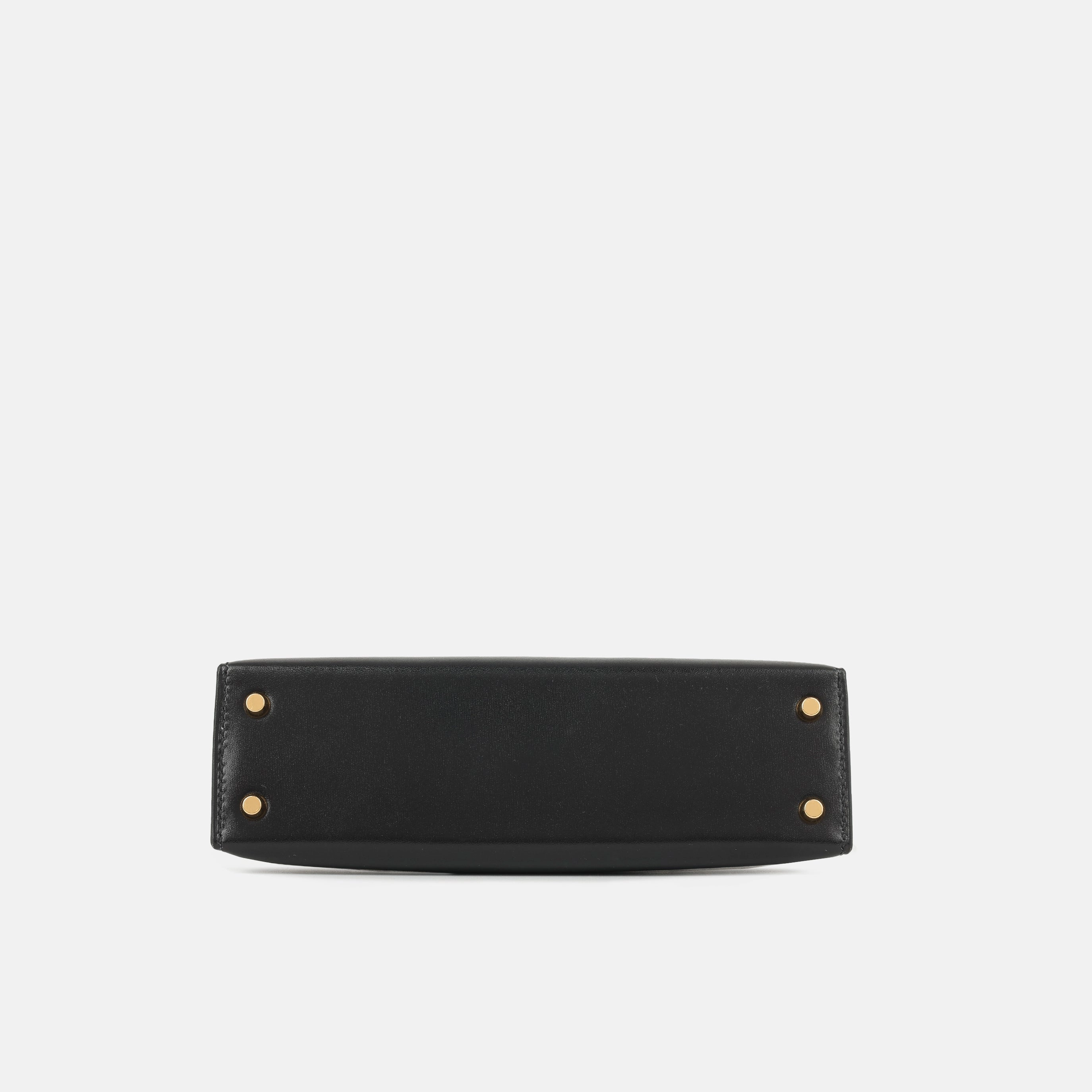 Herms Mini Kelly - Black Box Calf