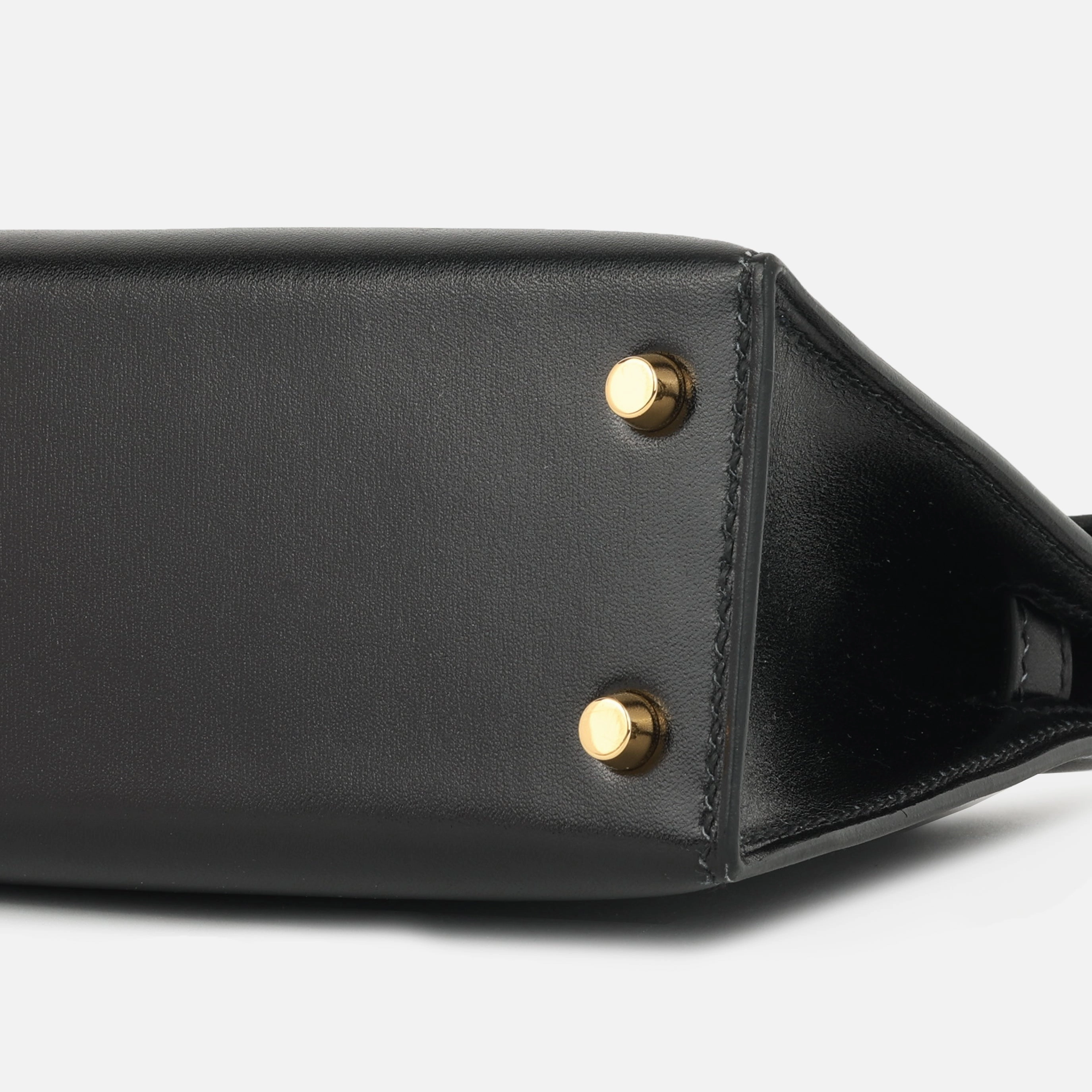 Herms Mini Kelly - Black Box Calf