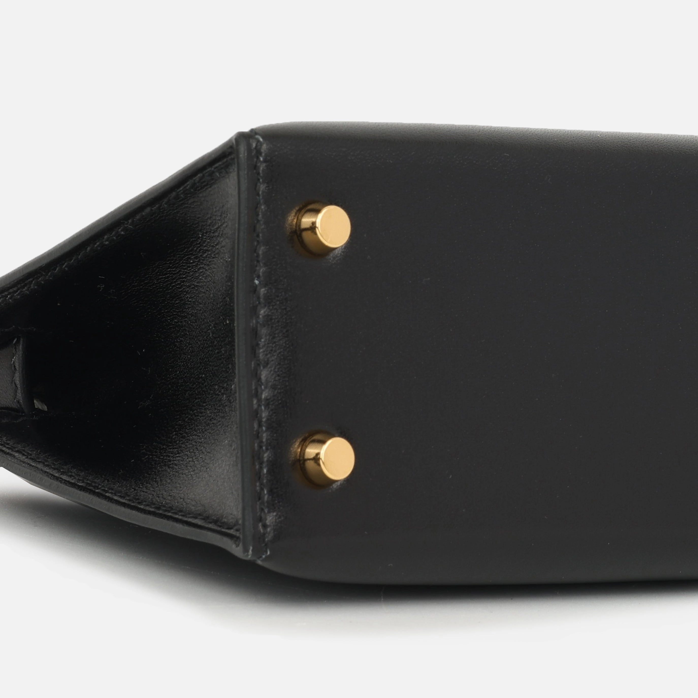 Herms Mini Kelly - Black Box Calf