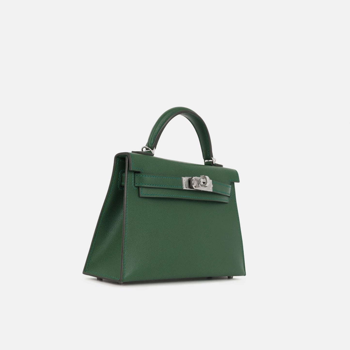 Herms Mini Kelly Vert Moyen Epsom PHW (NWT)