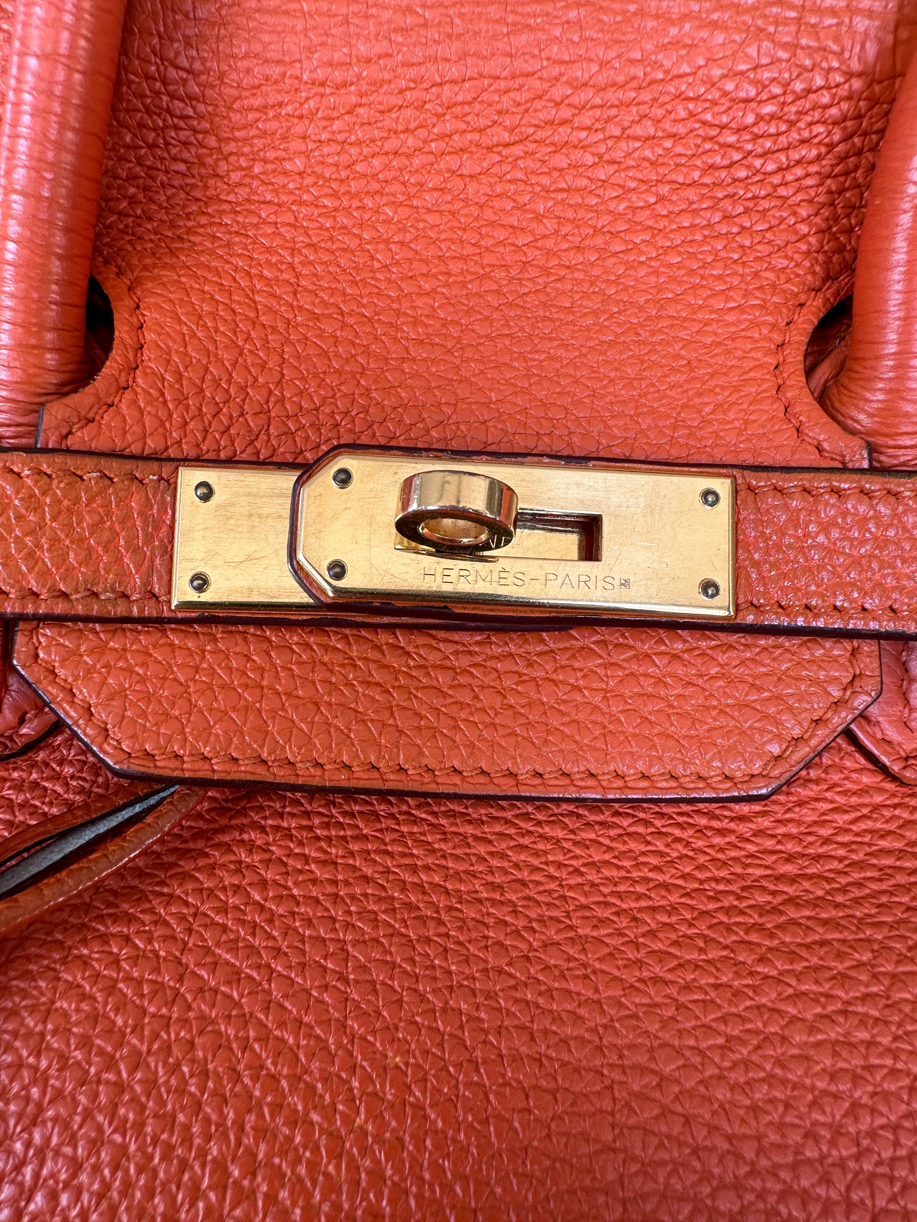 Herms Orange Togo Birkin 30