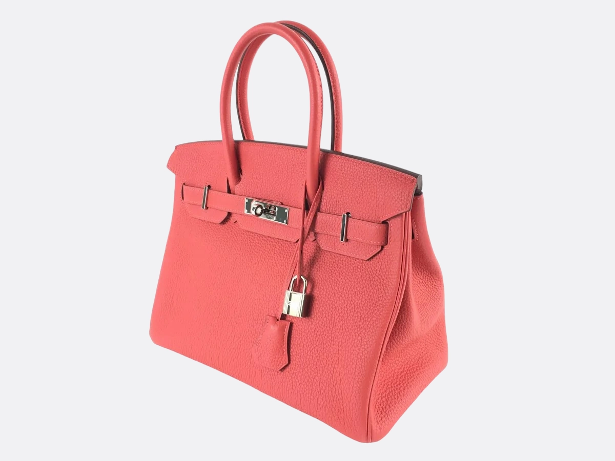 Herms Rose Tyrien Togo Leather Birkin 30