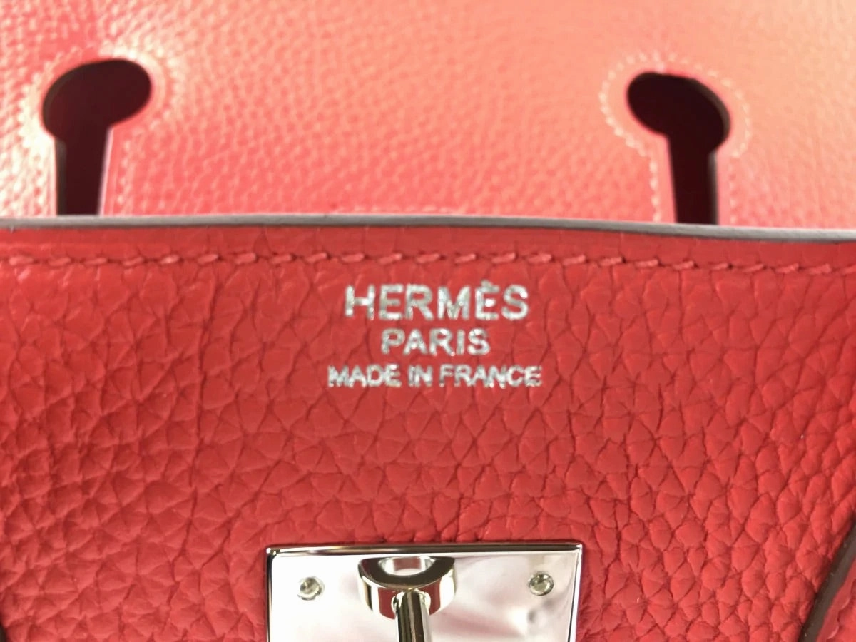 Herms Rose Tyrien Togo Leather Birkin 30