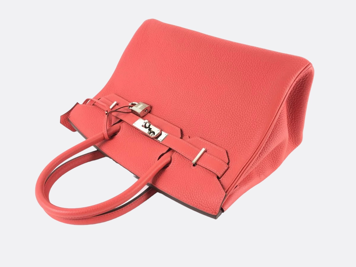 Herms Rose Tyrien Togo Leather Birkin 30