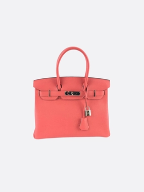 Herms Rose Tyrien Togo Leather Birkin 30