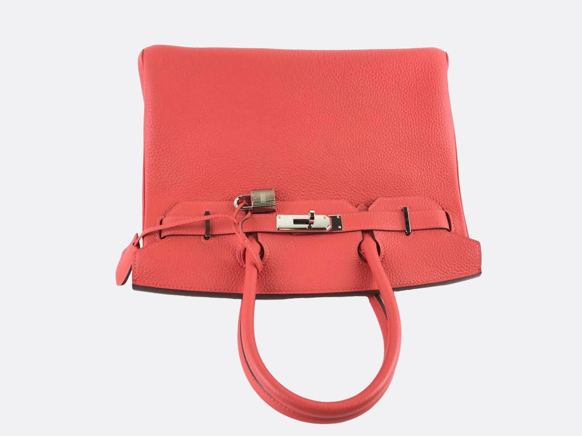 Herms Rose Tyrien Togo Leather Birkin 30