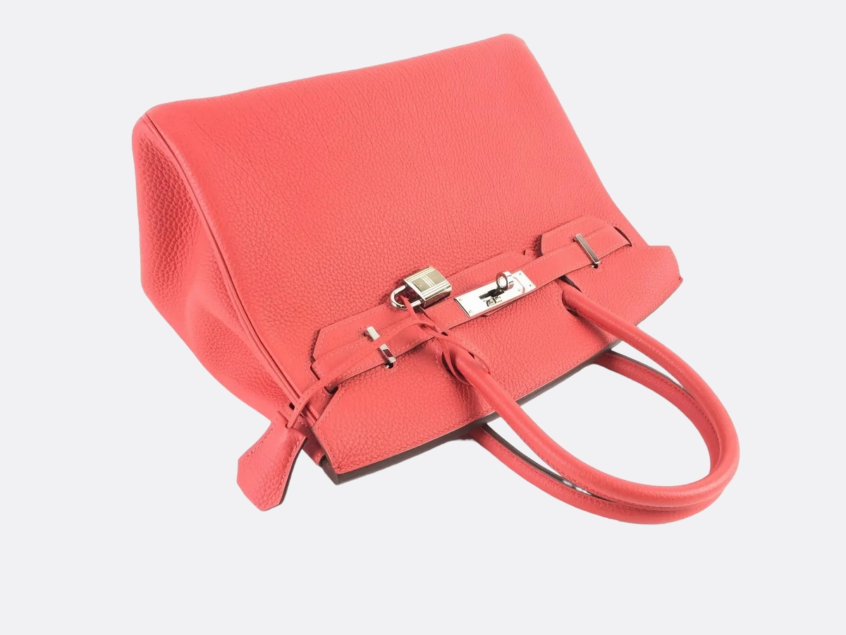 Herms Rose Tyrien Togo Leather Birkin 30
