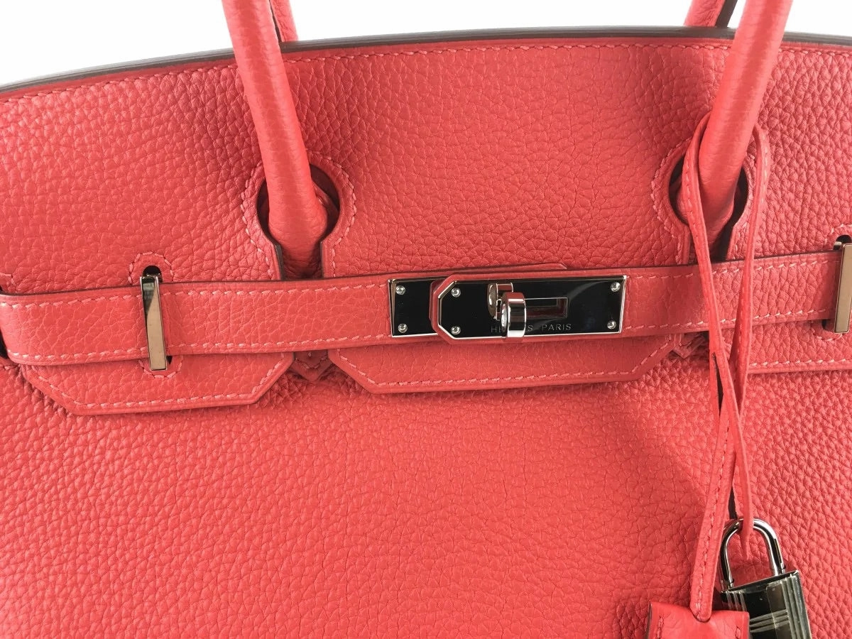 Herms Rose Tyrien Togo Leather Birkin 30