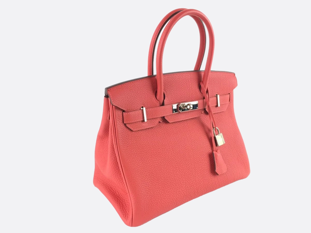 Herms Rose Tyrien Togo Leather Birkin 30